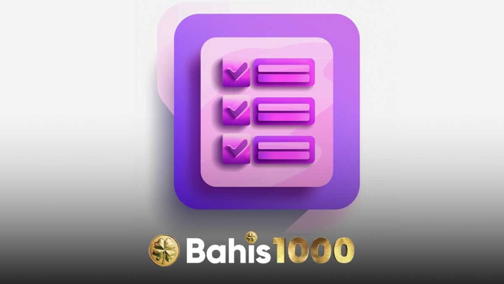 Bahis1000 üyelik adımları